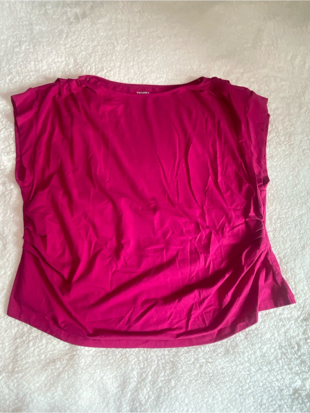 Terra & Sky Fuchsia Short Sleeve Relaxed Top